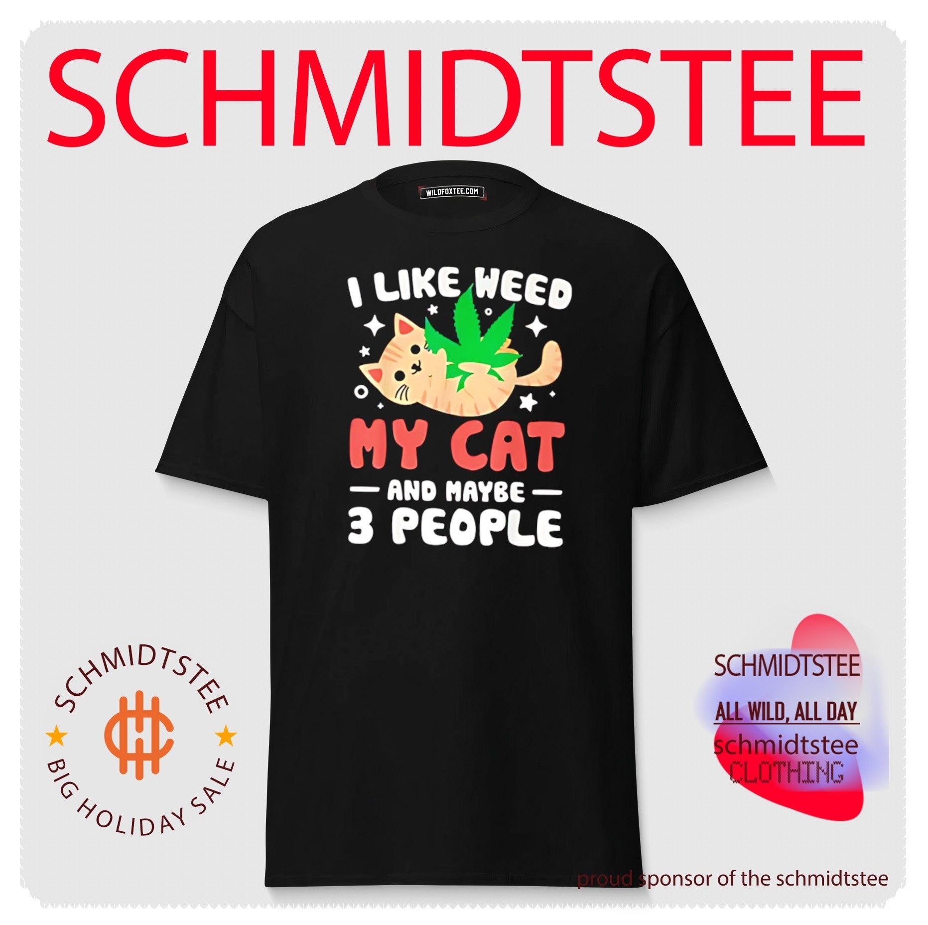 I like weed my cat and maybe 3 people graphic cat shirt