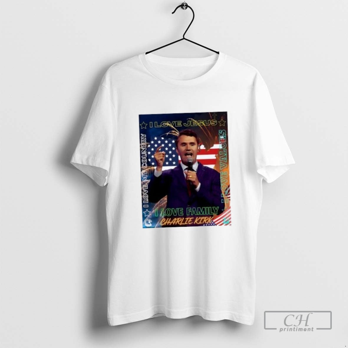 I Love Jesus I Love Family Charlie Kirk Us Flag