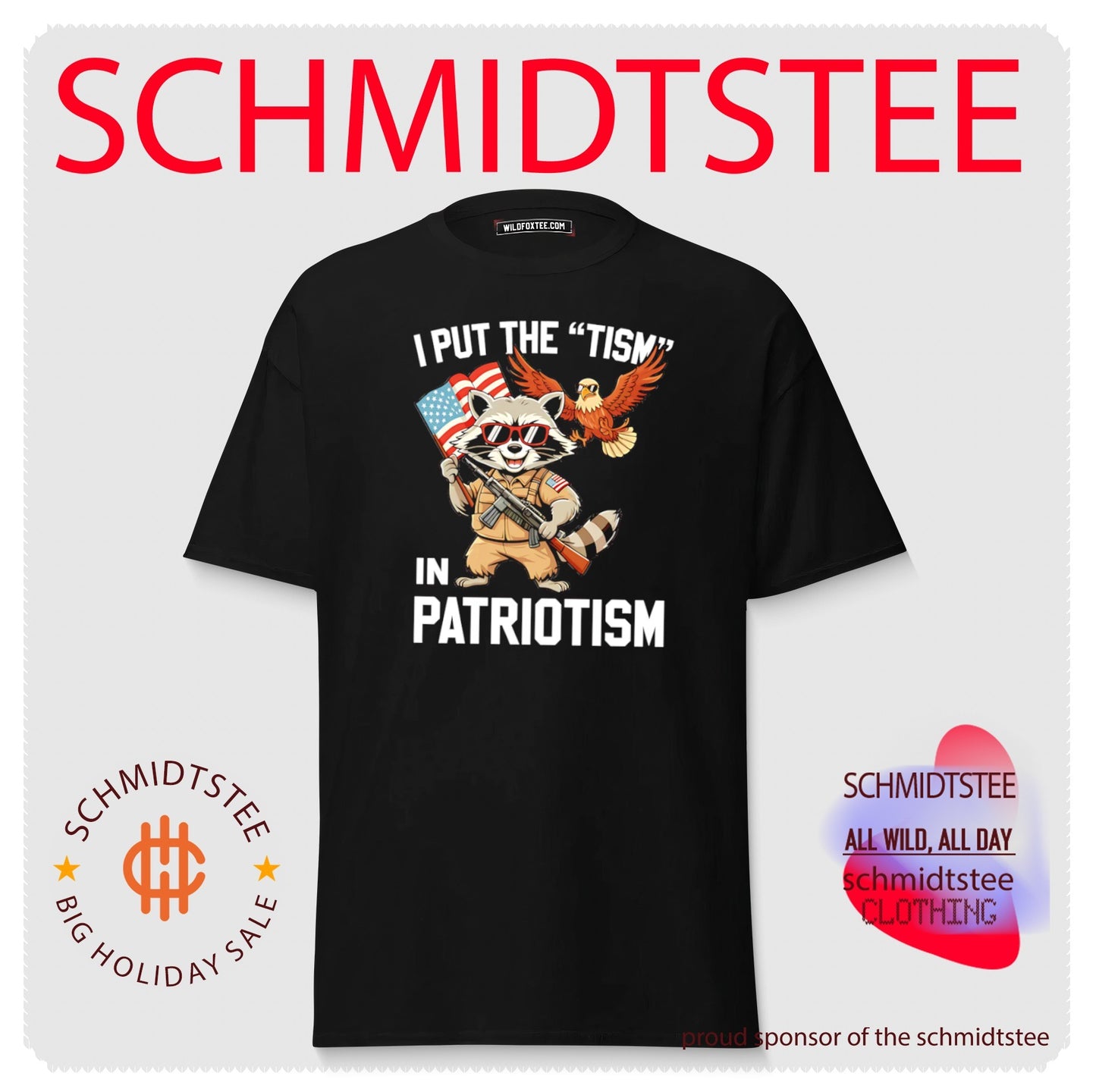 I put the tism in patriotism USA Raccoon shirt