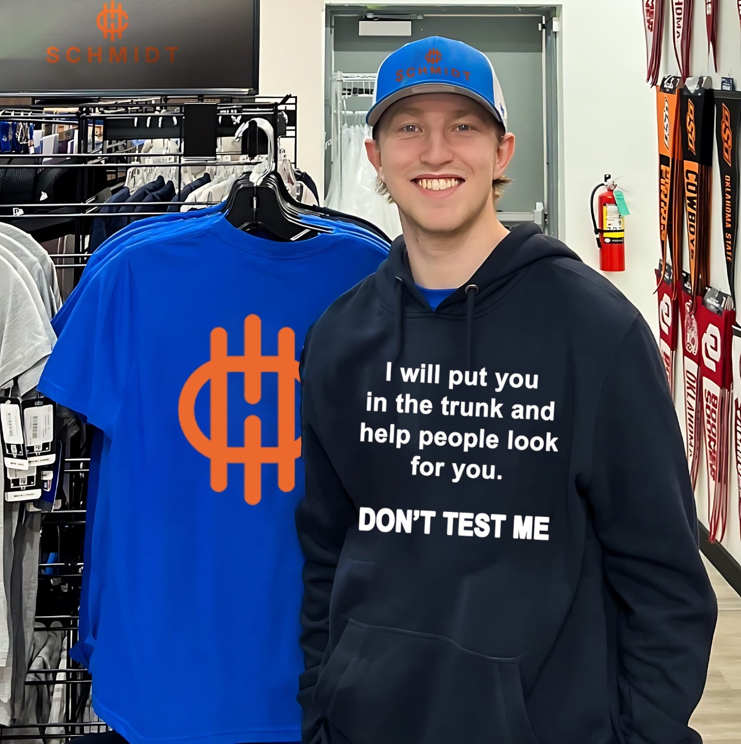 I will put you in the trunk and help people look for you don’t test me text shirt