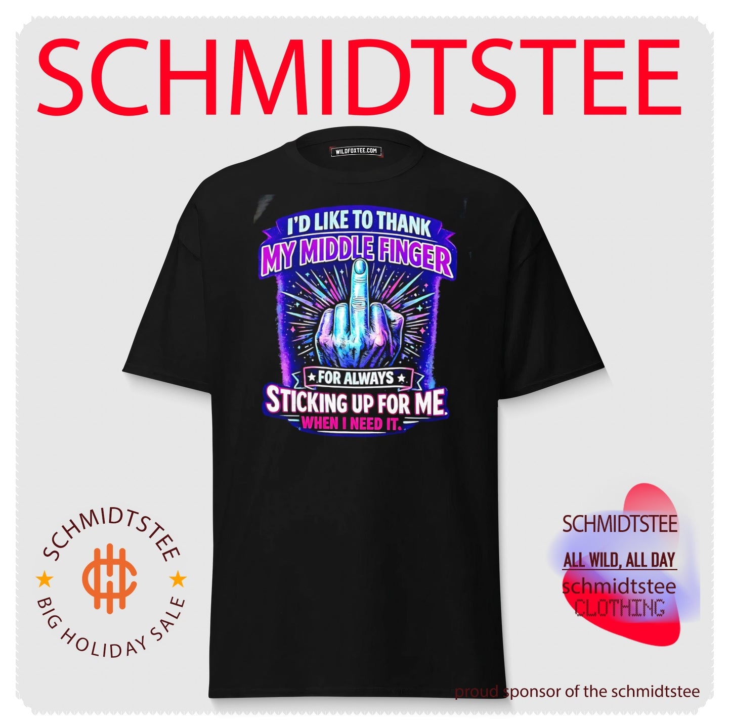 I’d like to thank my middle finger for always sticking up for me when i need it shirt