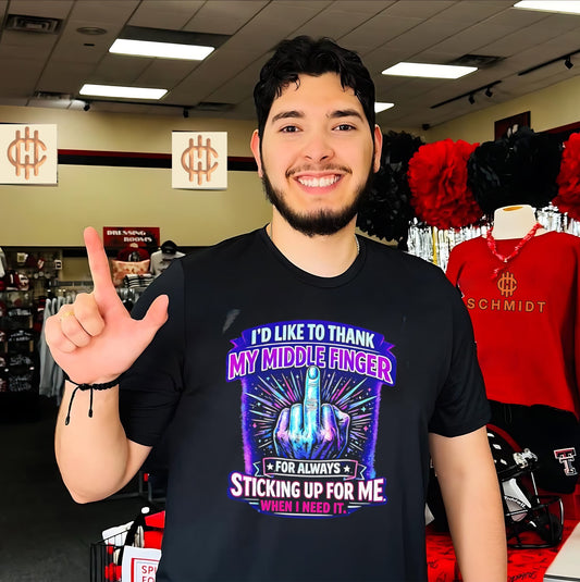 I’d like to thank my middle finger for always sticking up for me when i need it shirt