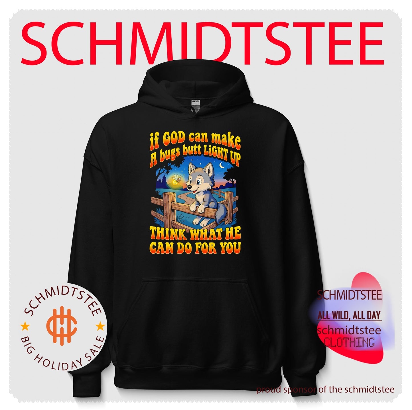 If God can make a bugs butt light up think what he can do for you cartoon wolf shirt