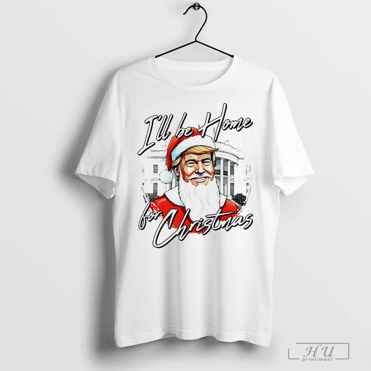 Ill Be Home For Christmas Santa Trump Cartoon