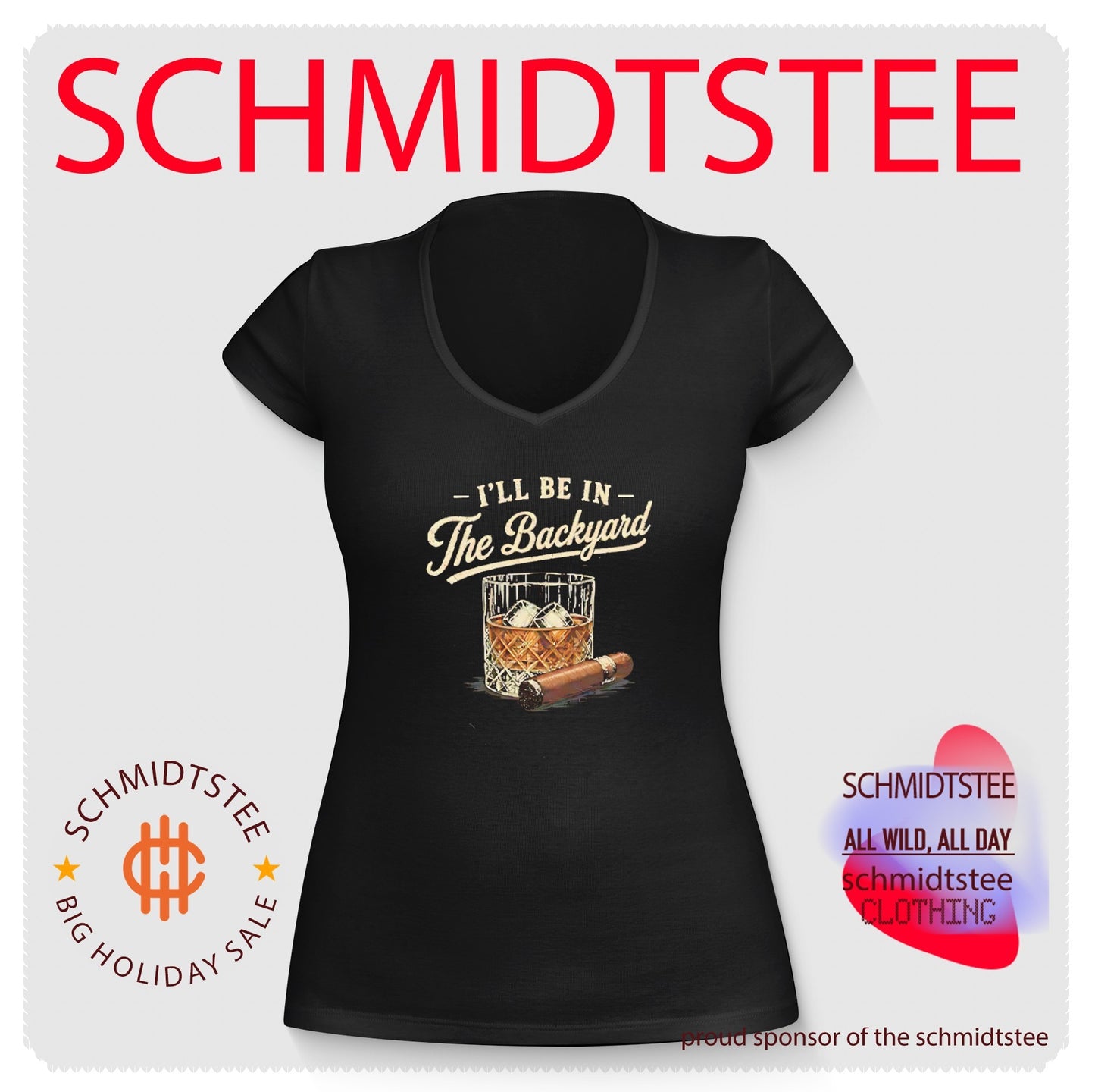 I’ll be in the backyard cigar and bourbon lover shirt