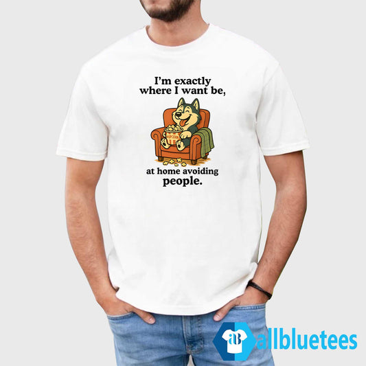I’m Exactly Where I Want Be At Home Avoiding People Shirt