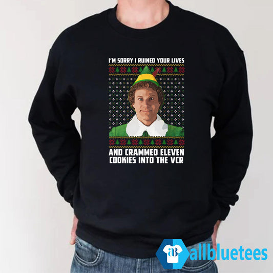 I’m Sorry I Ruined Your Lives And Crammed 11 Cookies Into The VCR Sweater