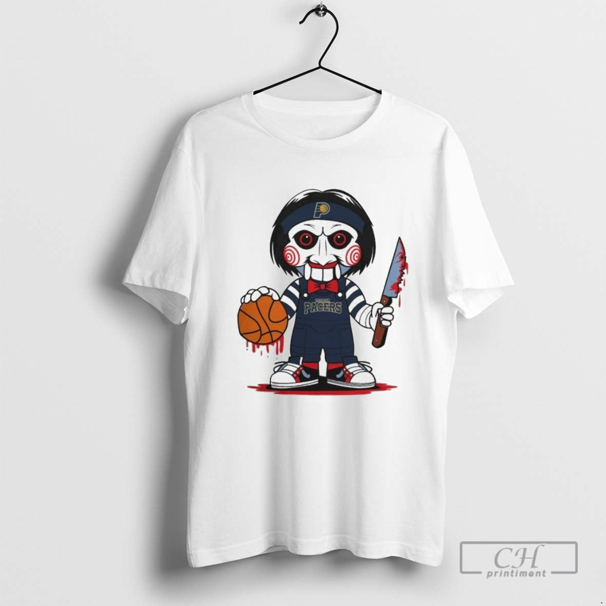 Indiana Pacers Halloween Jigsaw Saw Horror Basketball
