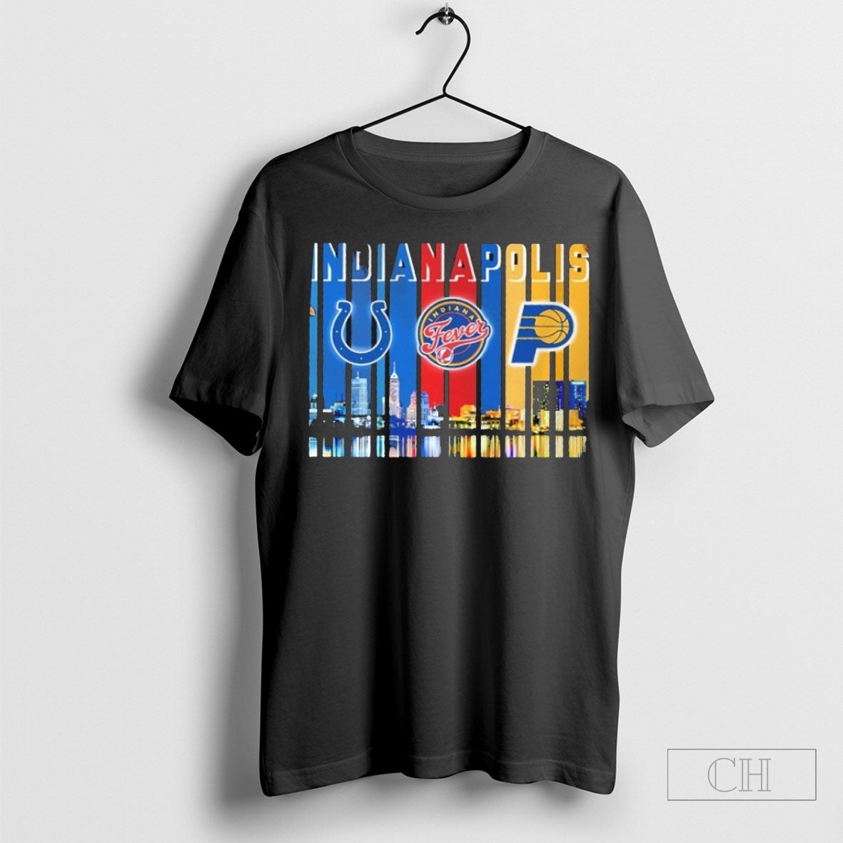 Indianapolis Retro Skyline Sports Teams Logo