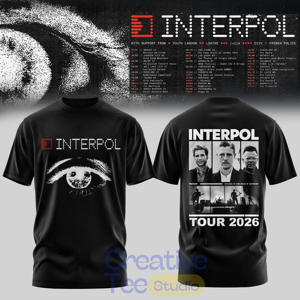 Interpol 2026 North American Tour Special Tee Hoodie