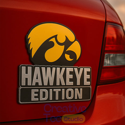 Iowa Hawkeyes Custom Car Name Badge