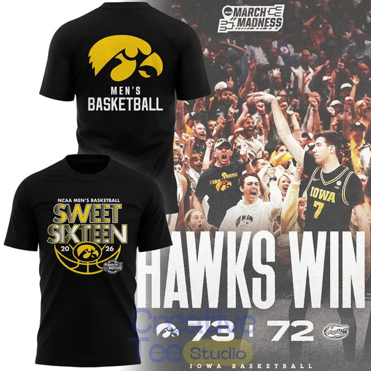 Iowa Hawkeyes Men’s Basketball 2026 Sweet Sixteen T-Shirt
