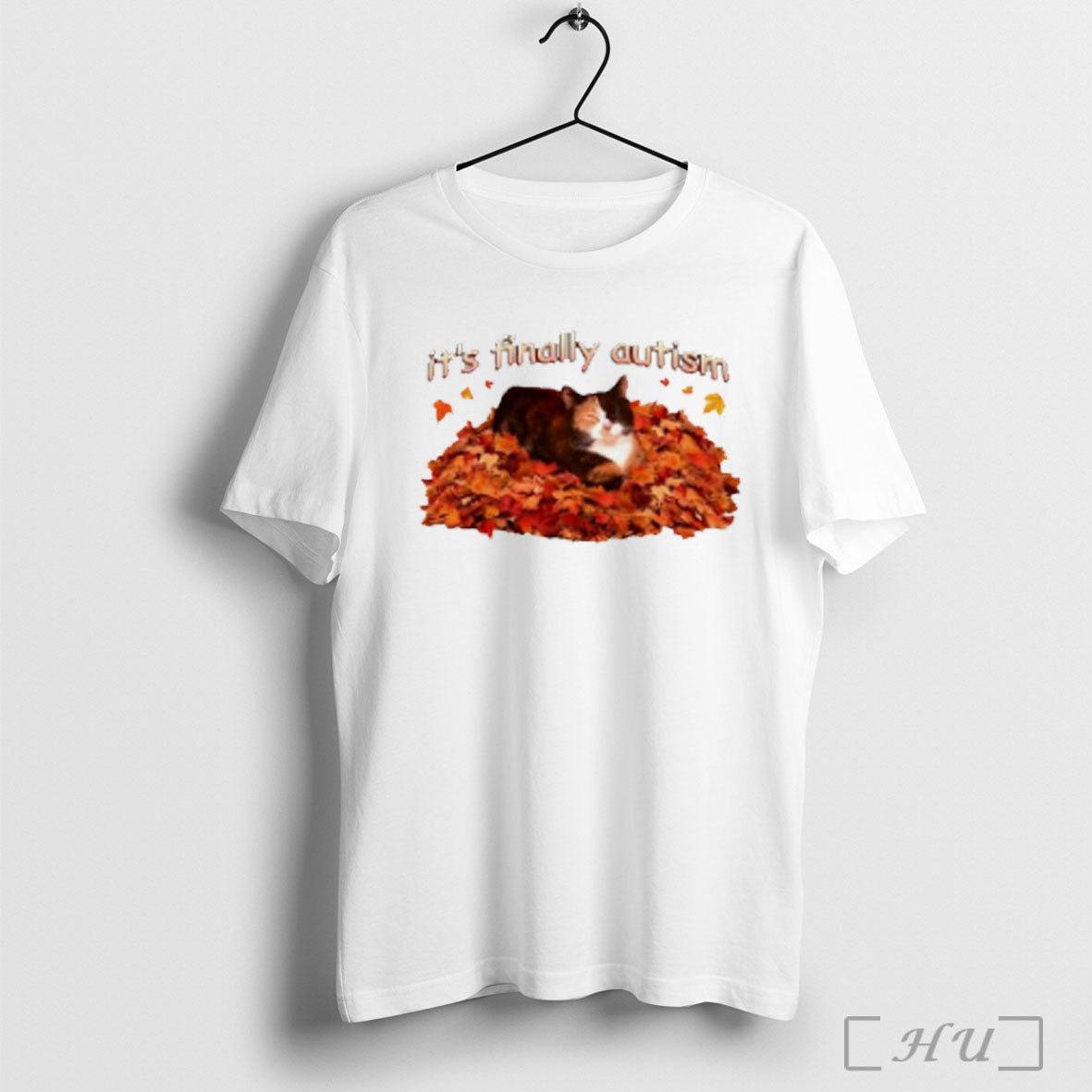 Its Finally Autism Autumn Cat T Shirt