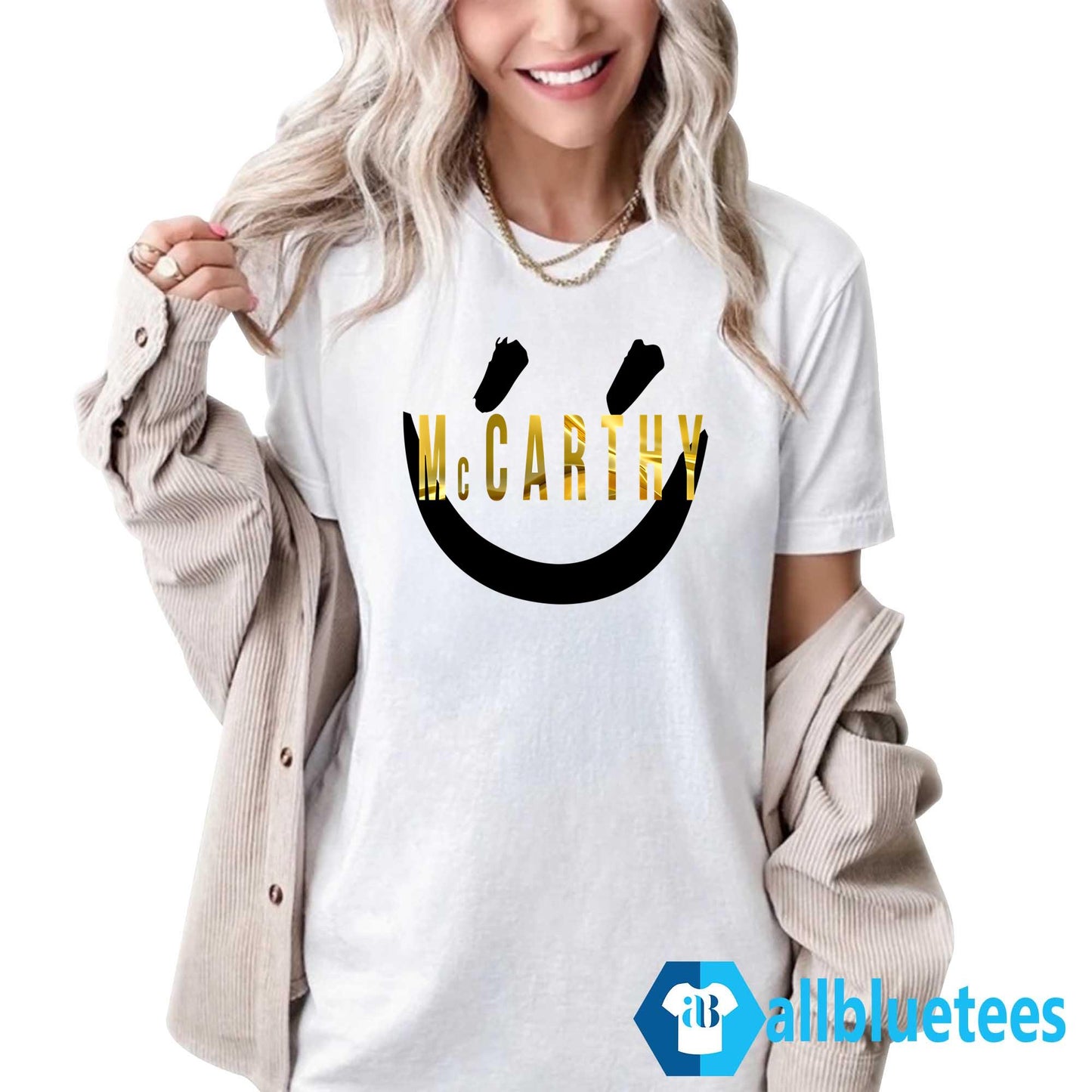 JJ McCarthy Smiley Face Shirt