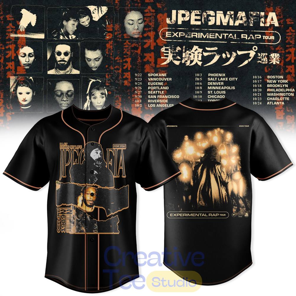 JPEGMAFIA Experimental Rap Tour 2026 Special Baseball Jersey