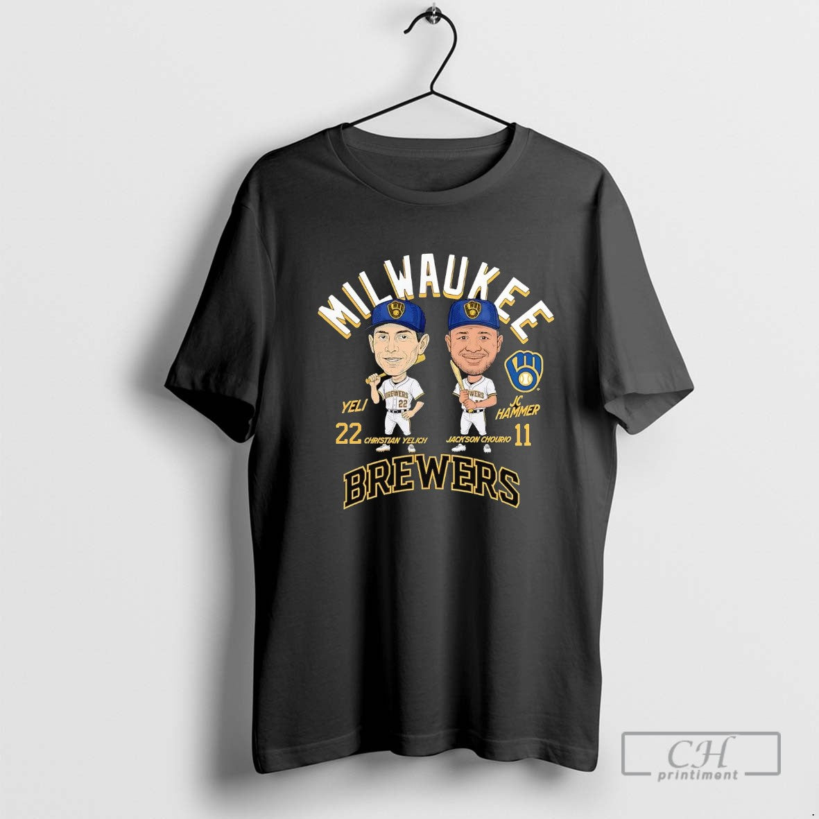 Jackson Chourio And Christian Yelich Player Duo Milwaukee Brewers
