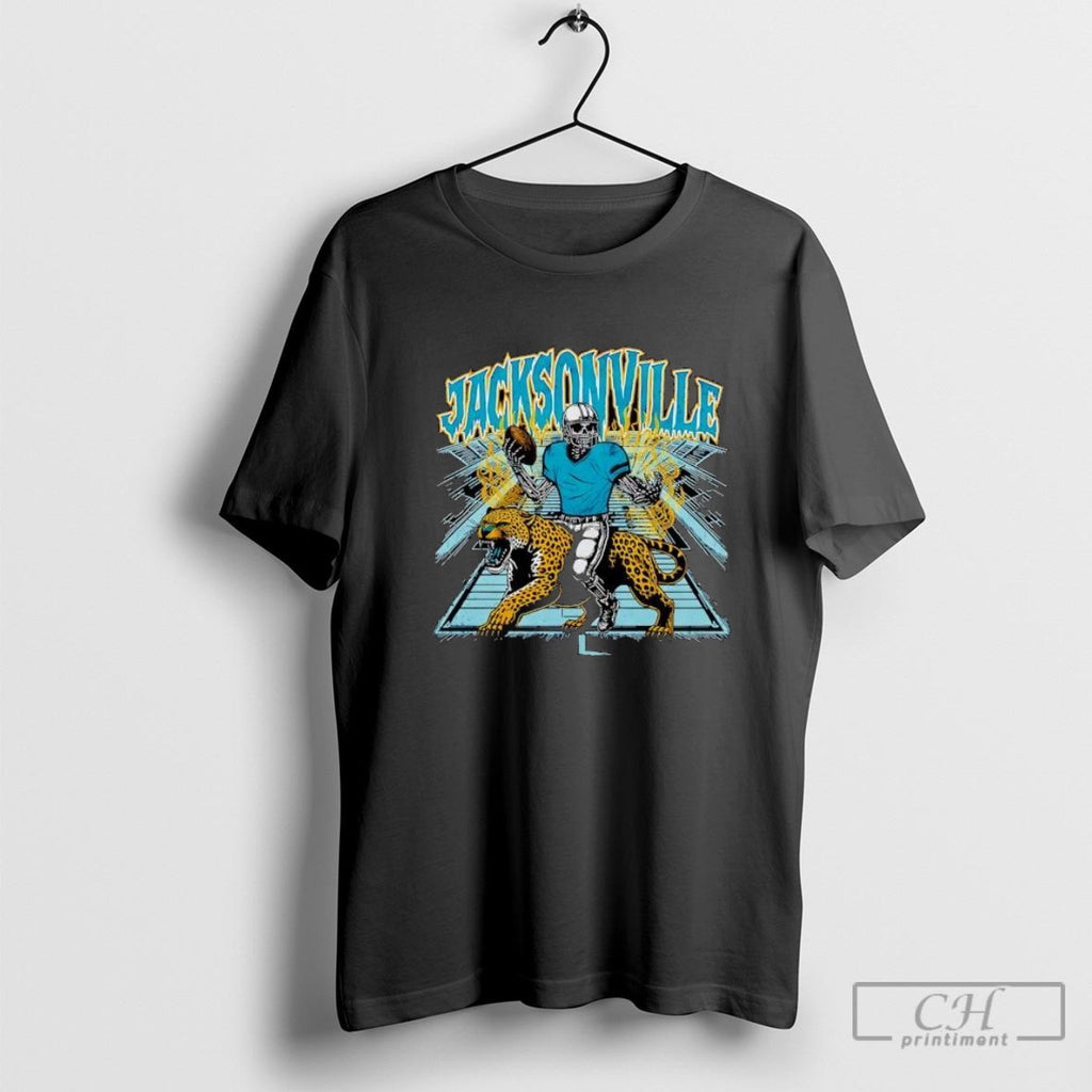 Jacksonville Jaguar Skeleton Riding Jaguar Football Player Shirt Sweater