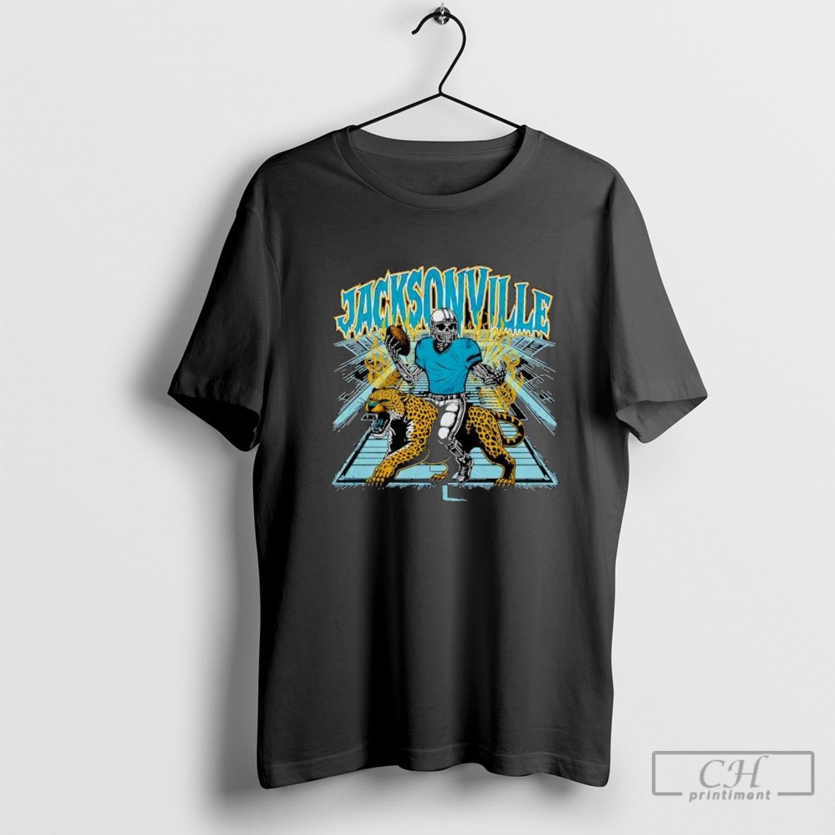 Jacksonville Jaguar Skeleton Riding Jaguar Football Player Shirt Sweater
