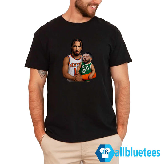 Jalen Brunson Carrying Jayson Tatum Baby Shirt