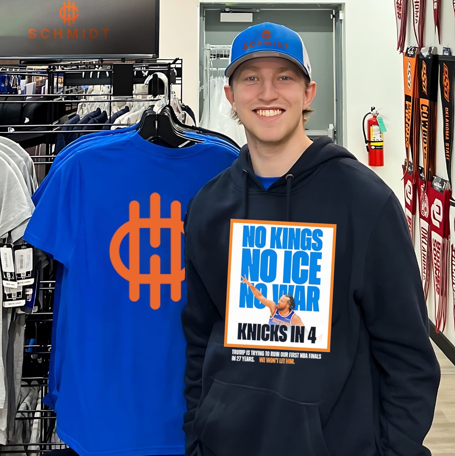 Jalen Brunson New York Knicks no kings no ice no war Knicks in 4 shirt