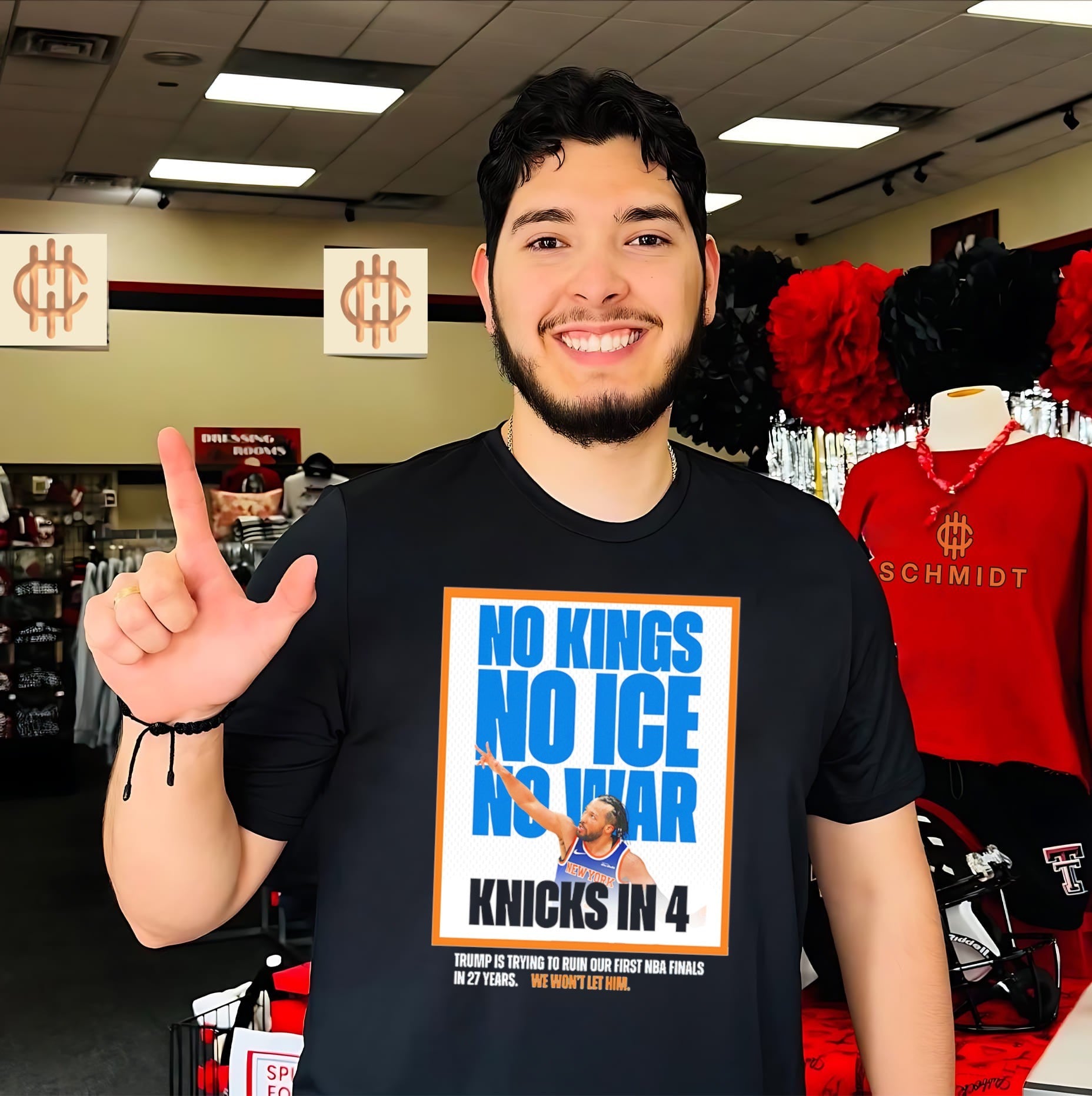 Jalen Brunson New York Knicks no kings no ice no war Knicks in 4 shirt