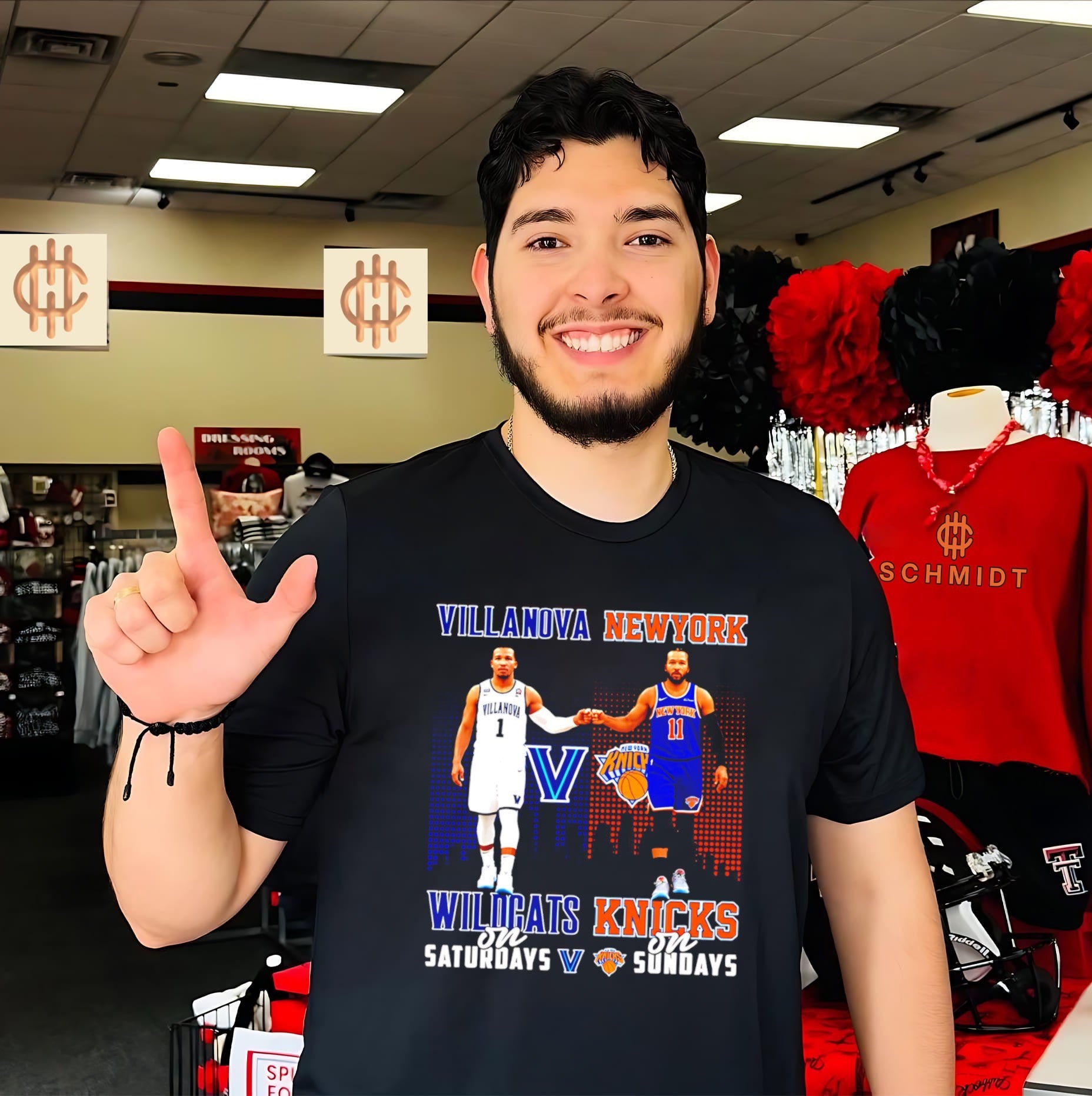 Jalen Brunson Villanova Wildcats On Saturdays Vs New York Knicks On Sundays skyline shirt