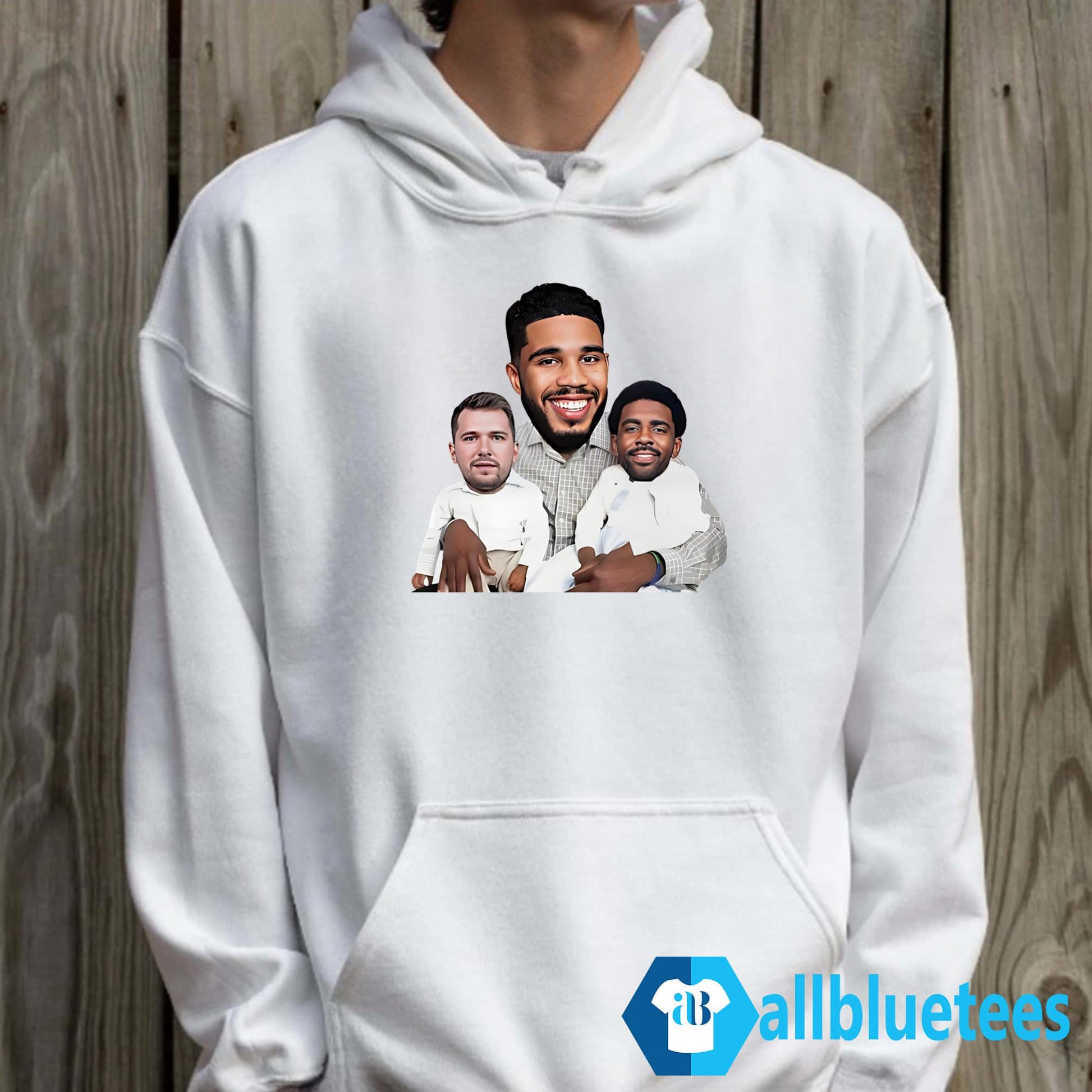Jayson Tatum With Adopted Sons Kyrie Irving And Luka Doncic Shirt