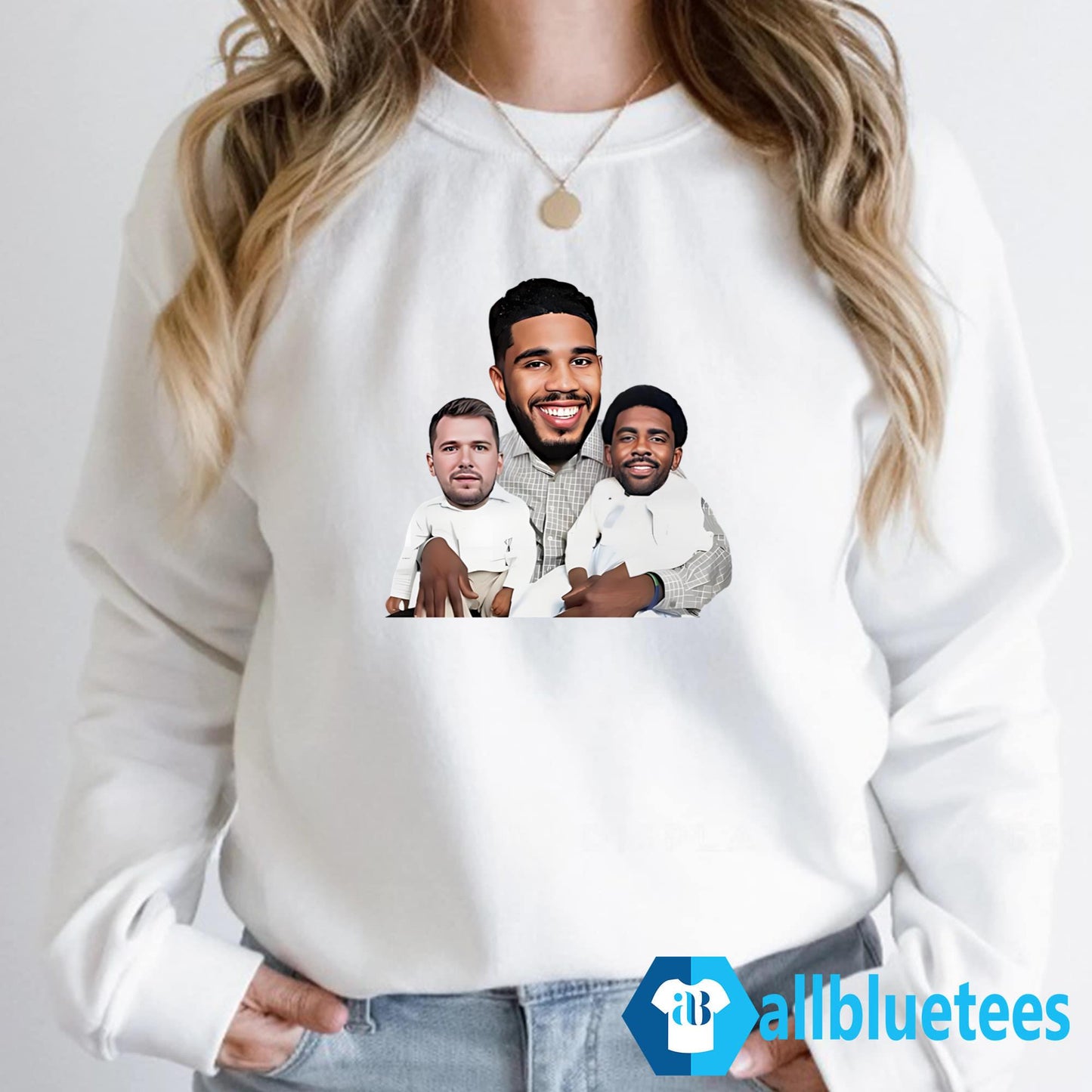 Jayson Tatum With Adopted Sons Kyrie Irving And Luka Doncic Shirt