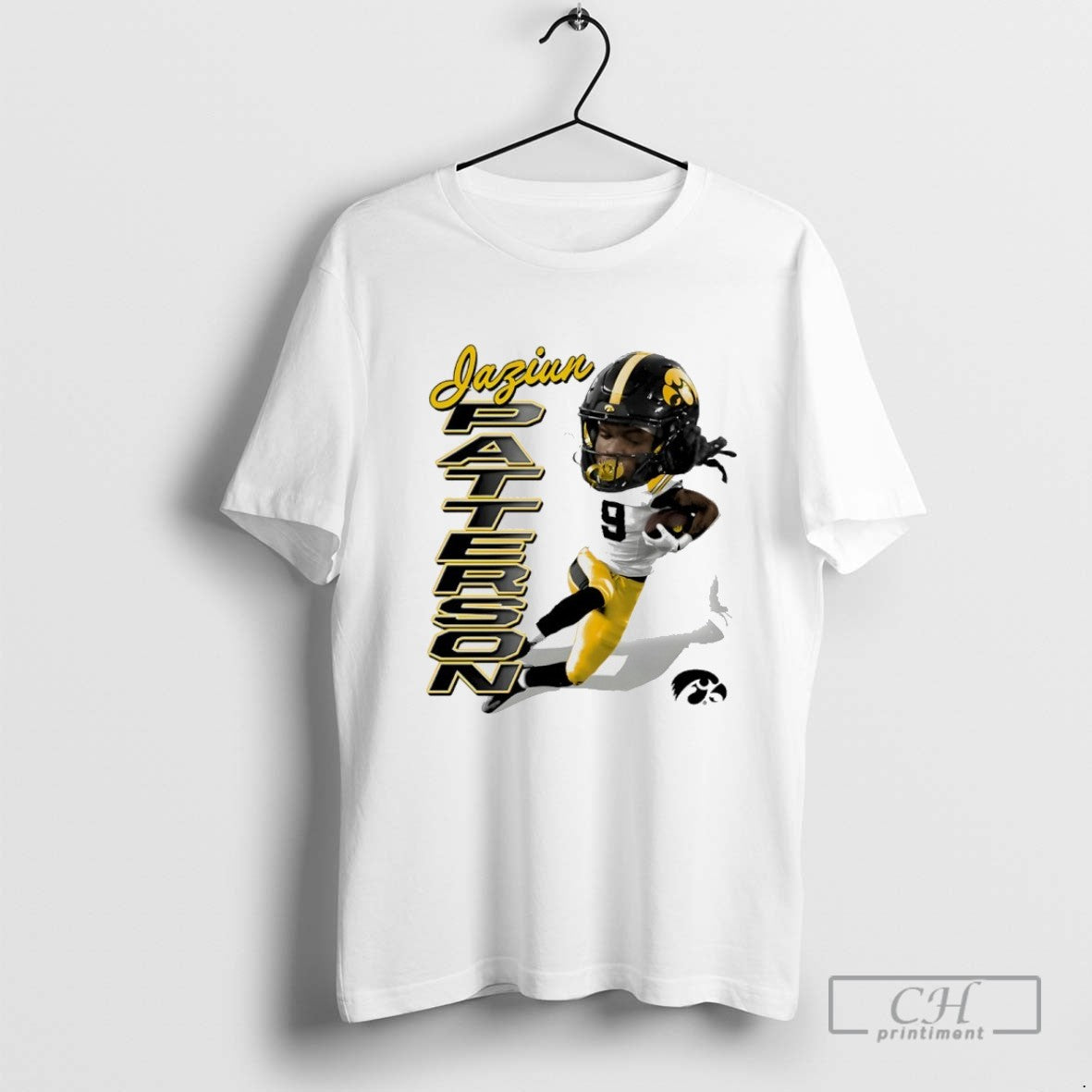 Jaziun Patterson Iowa Football Caricature