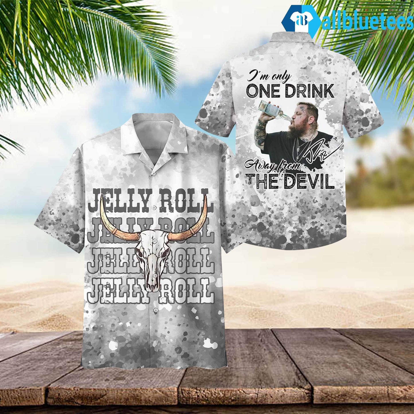 Jelly Roll I’m Only One Drink Away From The Devil Hawaiian Shirt