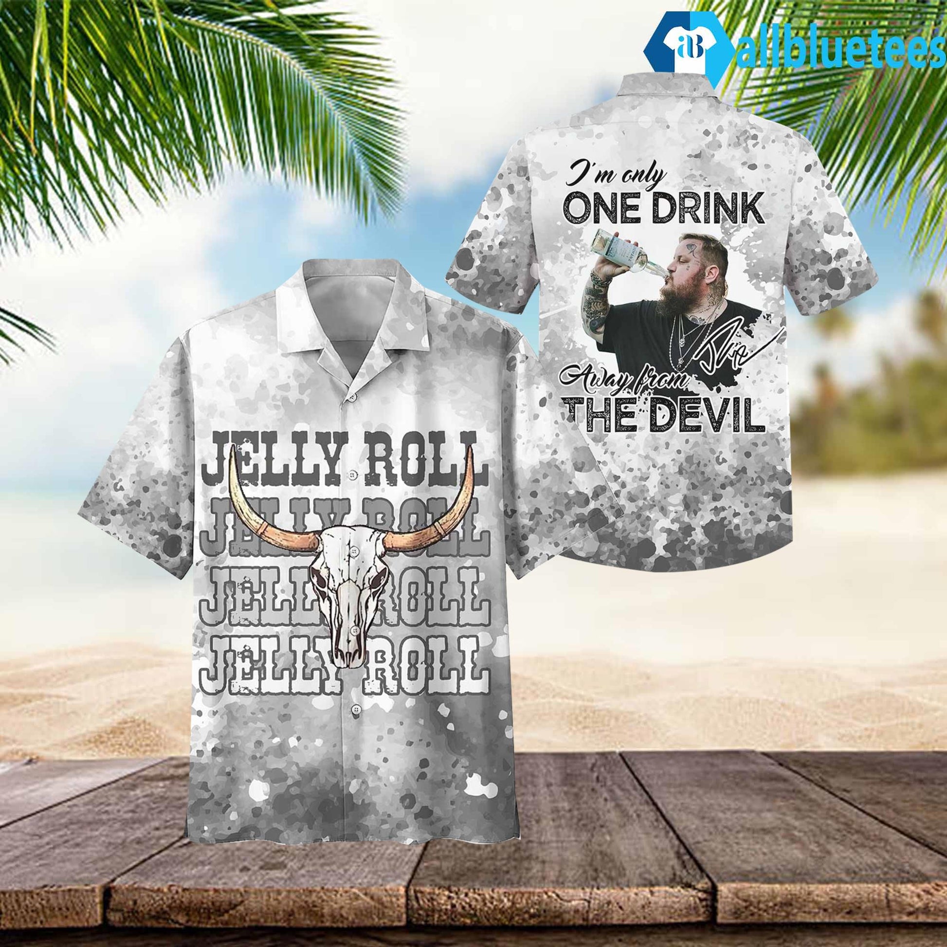 Jelly Roll I’m Only One Drink Away From The Devil Hawaiian Shirt
