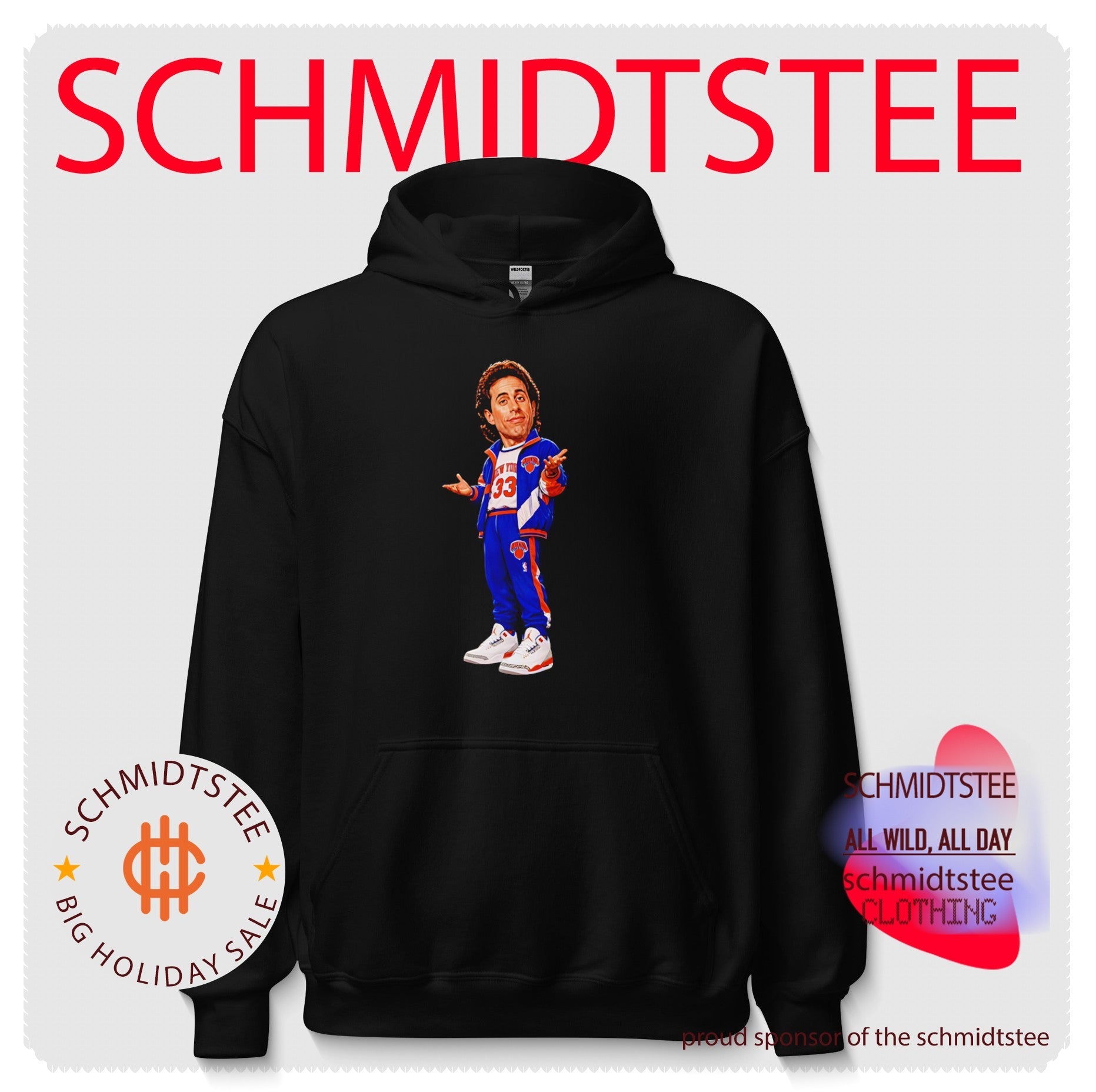 Jerry Seinfeld New York Knicks caricature shirt