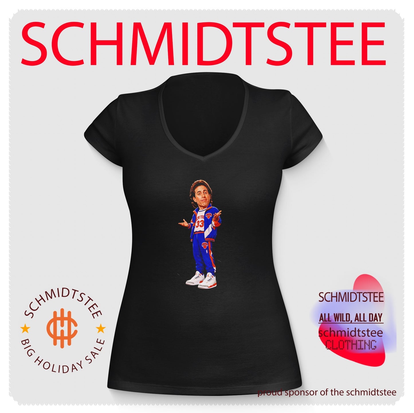 Jerry Seinfeld New York Knicks caricature shirt