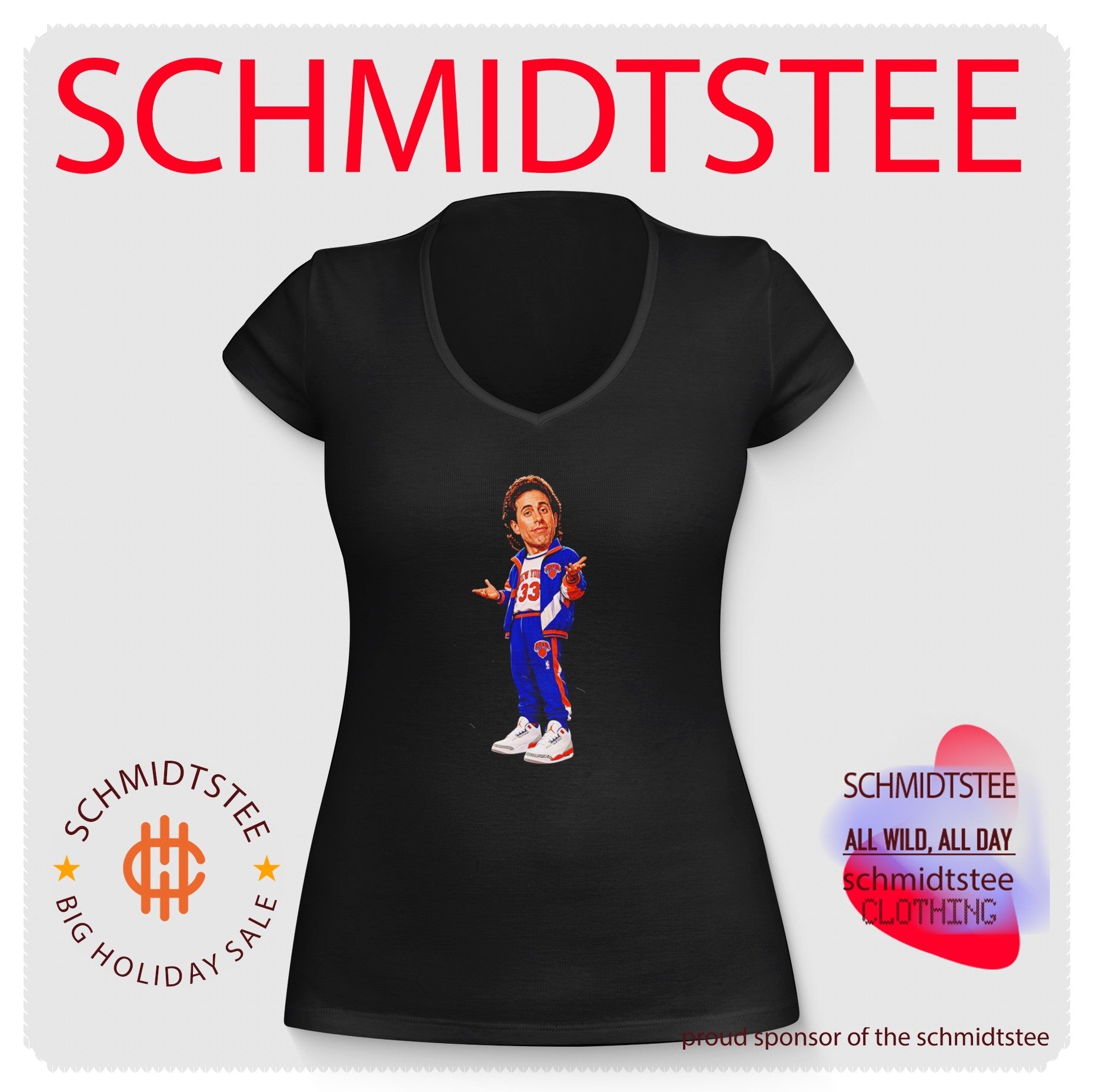 Jerry Seinfeld New York Knicks caricature shirt