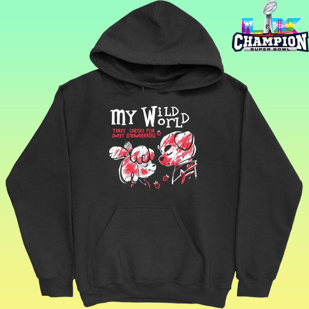 Jess Rojo My Wild World Three Cheers For Sweet Strawberries Shirt