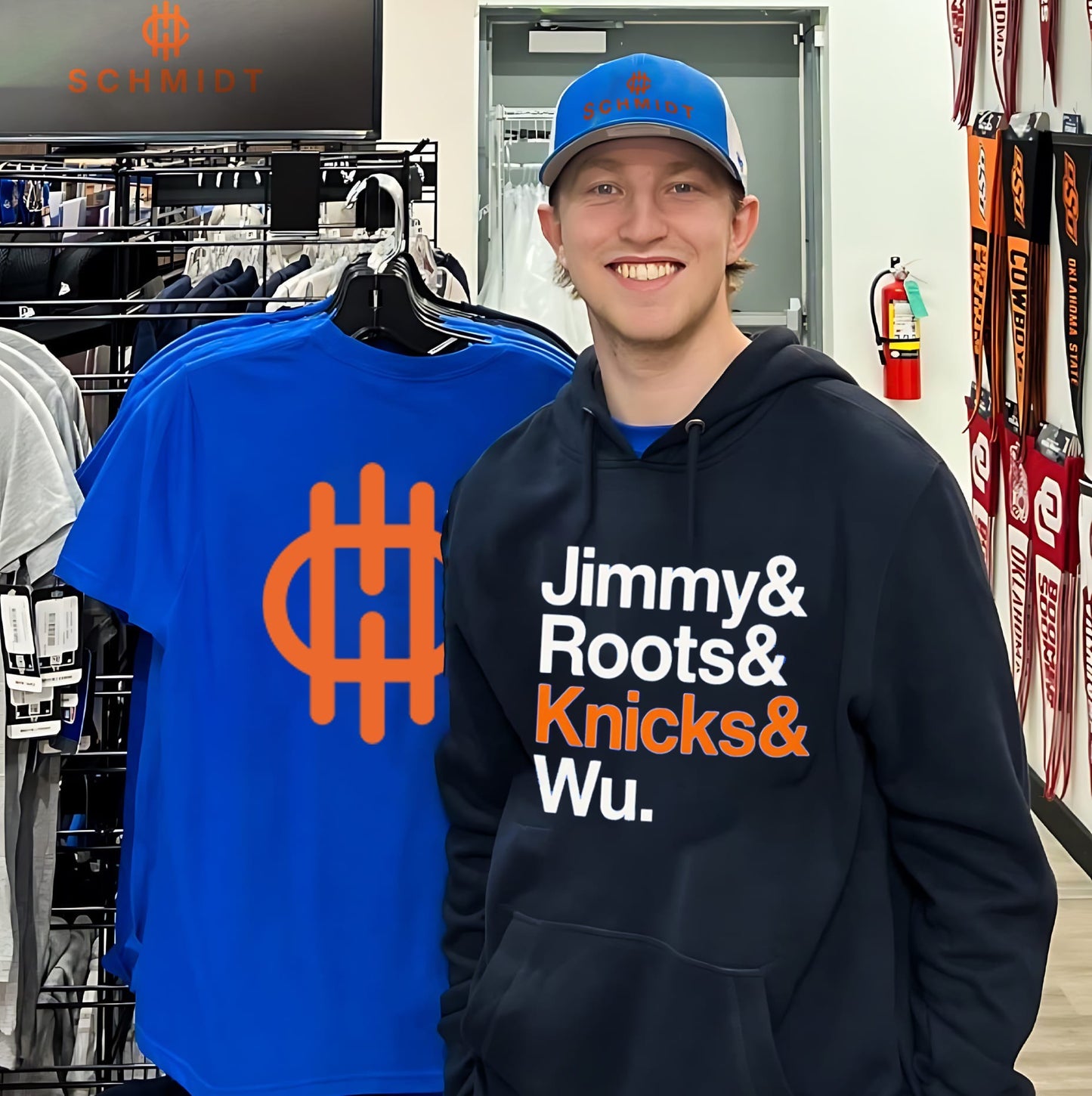 Jimmy And Roots and Knicks and Wu shirt