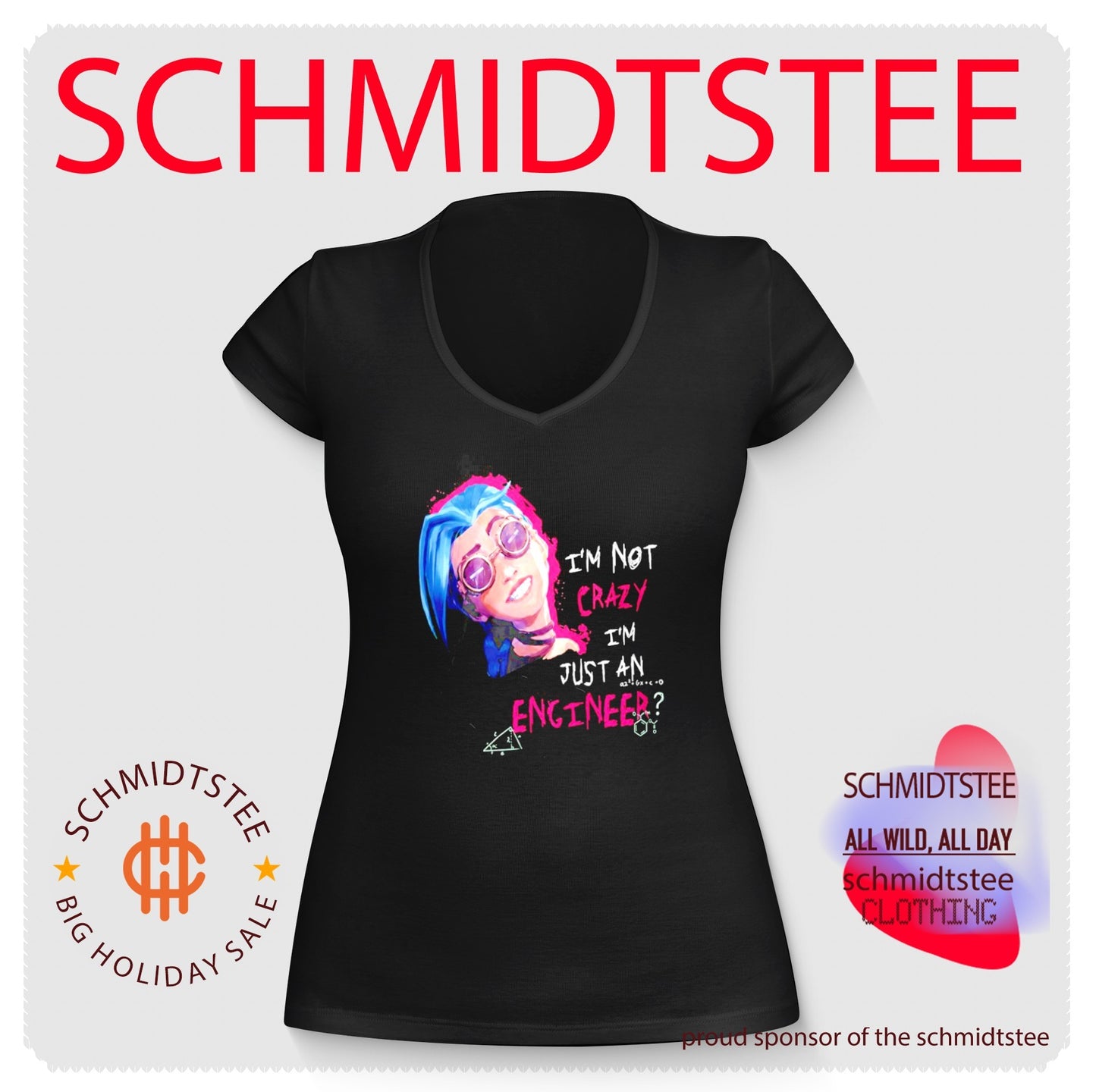 Jinx I’m Not Crazy I’m Just An Engineer Character Shirt