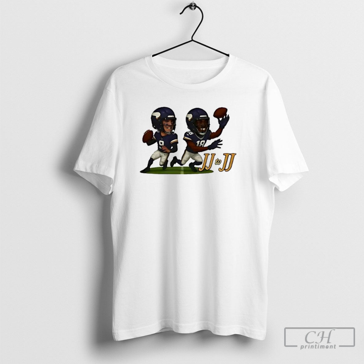 Jj Mccarthy And Justin Jefferson Minnesota Vikings Caricature Shirt Sweater