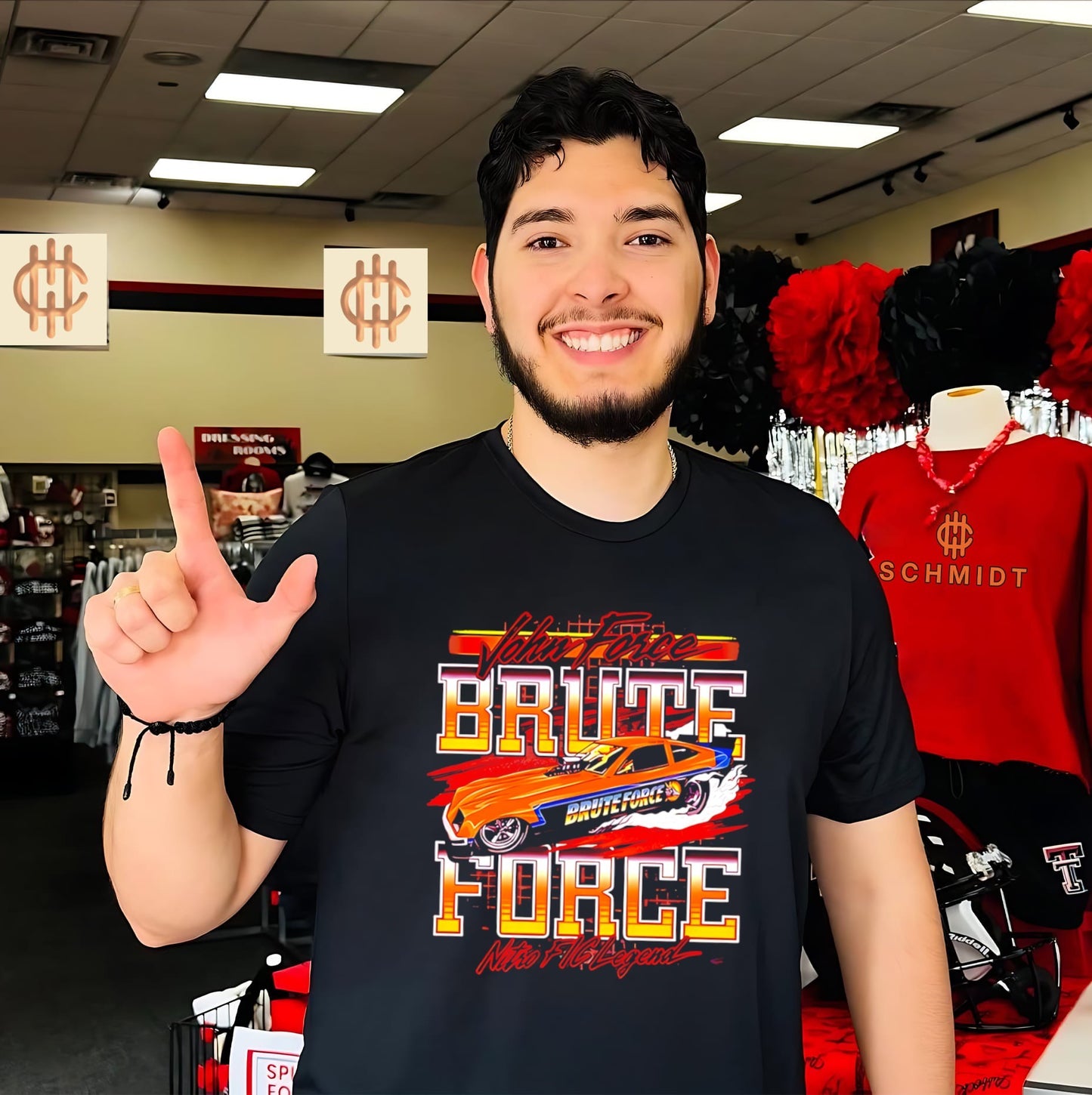 John Force Brute Force Nitro FlC legend illustration shirt