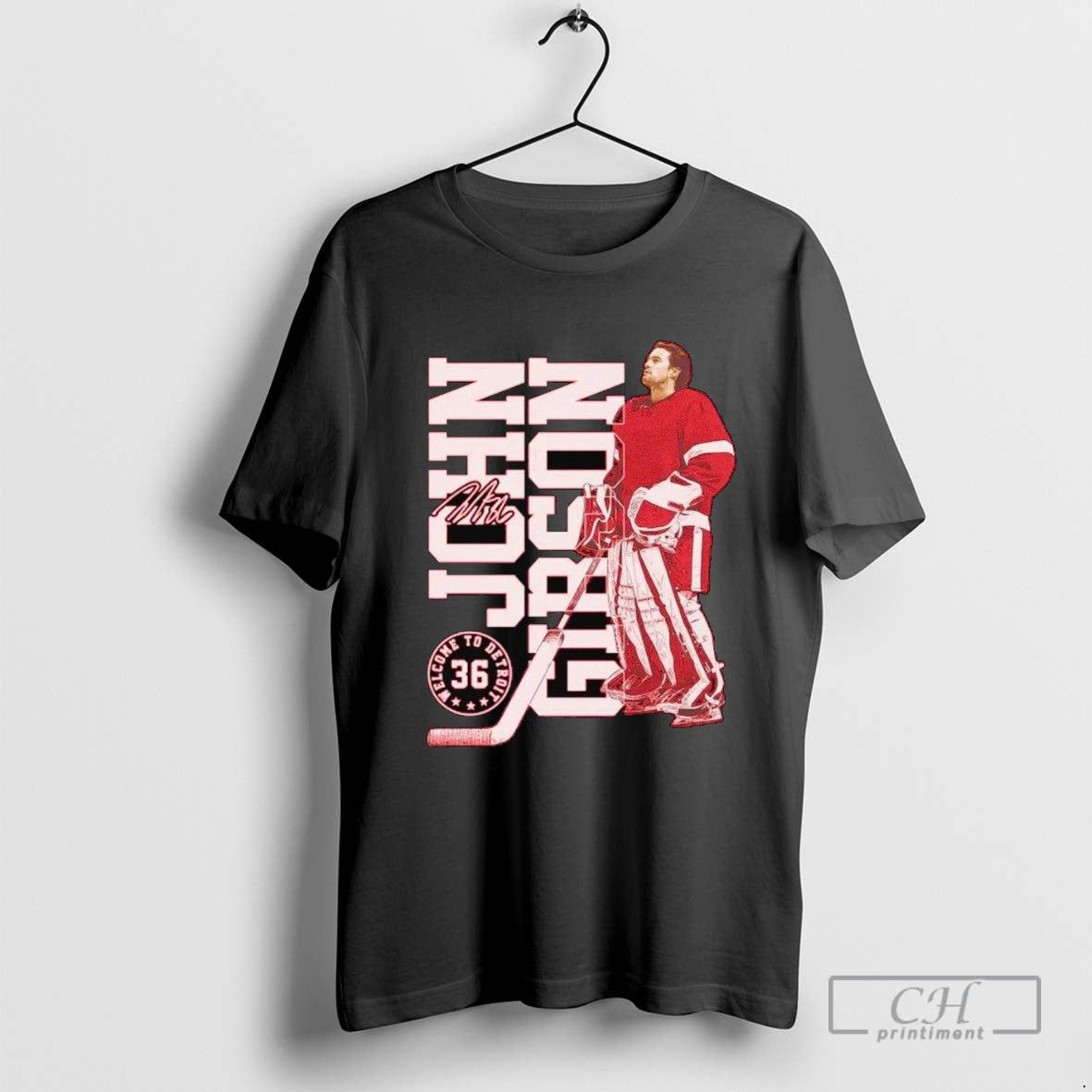 John Gibson Welcome To Detroit Red Wings Signature