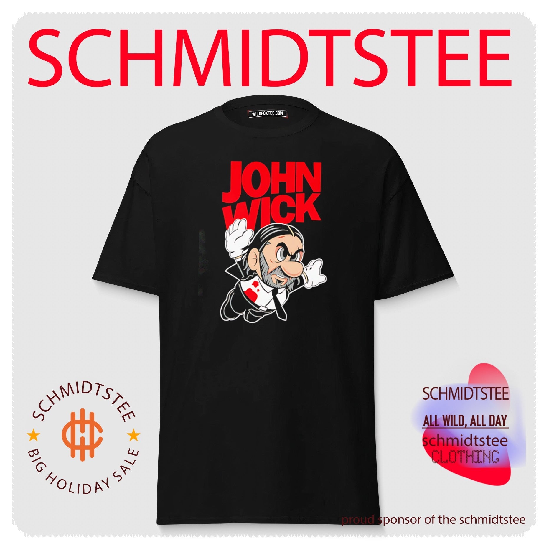 John Wick features Super Mario Bros shirt