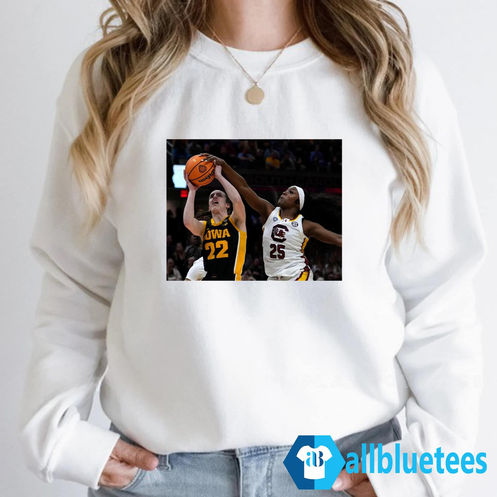 Johnson Blocks A Shot By Iowa Guard Shirt