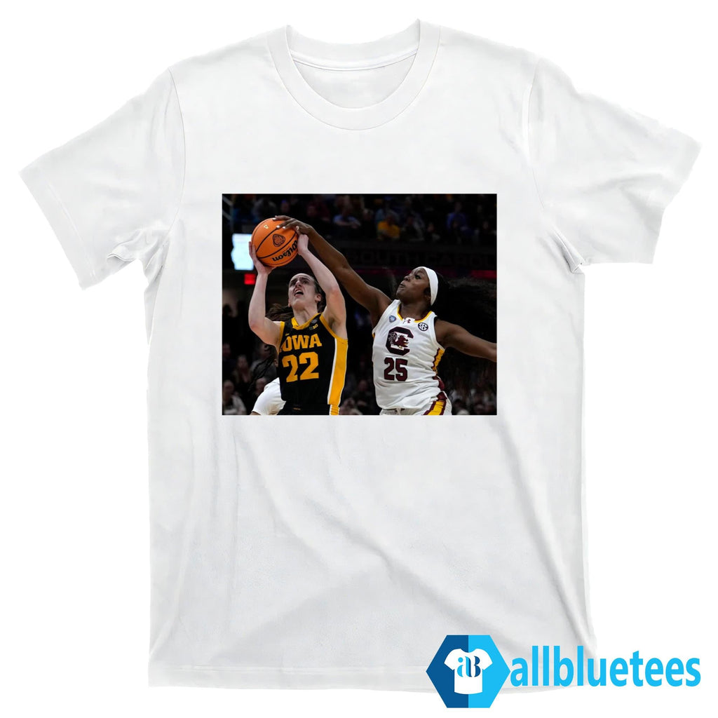 Johnson Blocks A Shot By Iowa Guard Shirt
