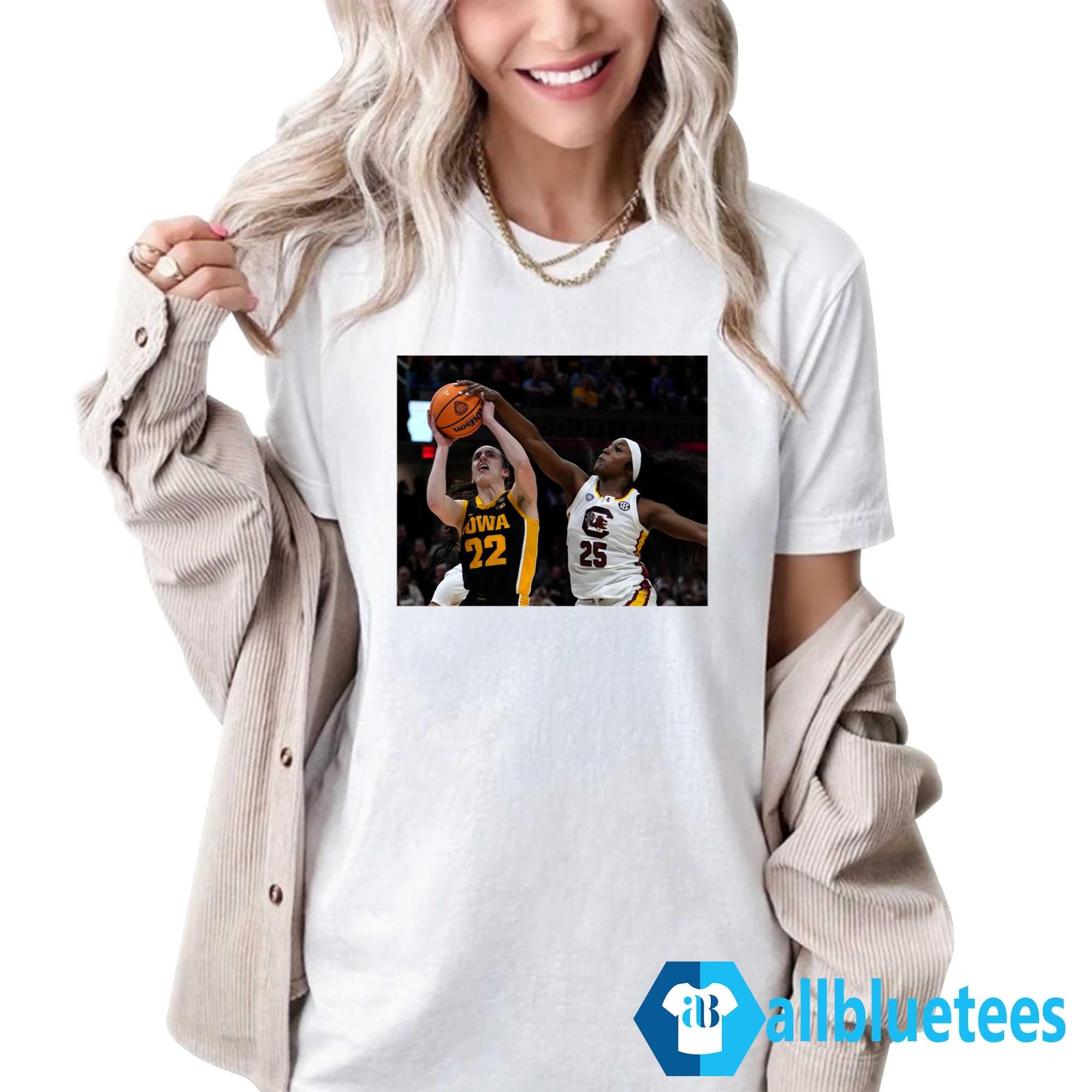 Johnson Blocks A Shot By Iowa Guard Shirt