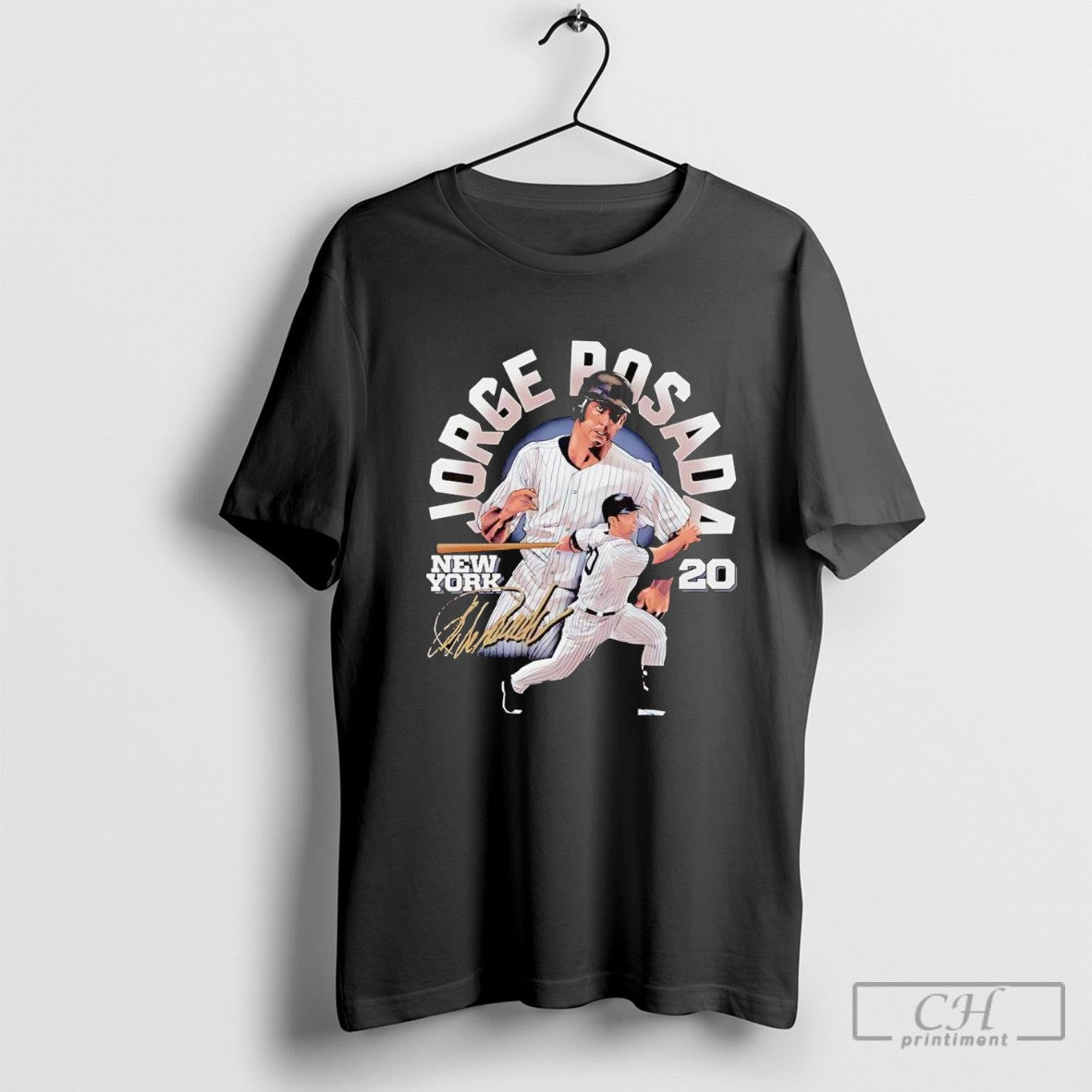 Jorge Posada Graphic Signature Ny Yankees Shirt Sweater