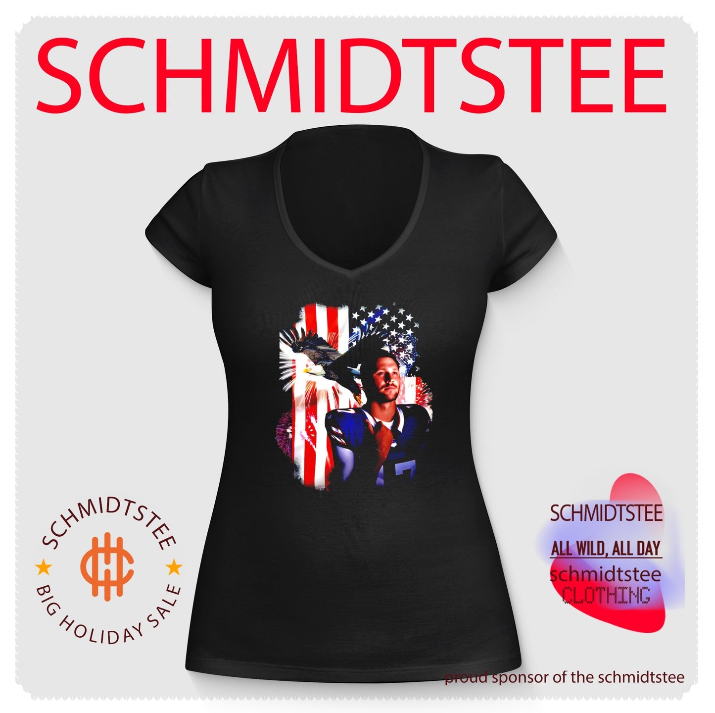 Josh Allen Amenrican flag shirt