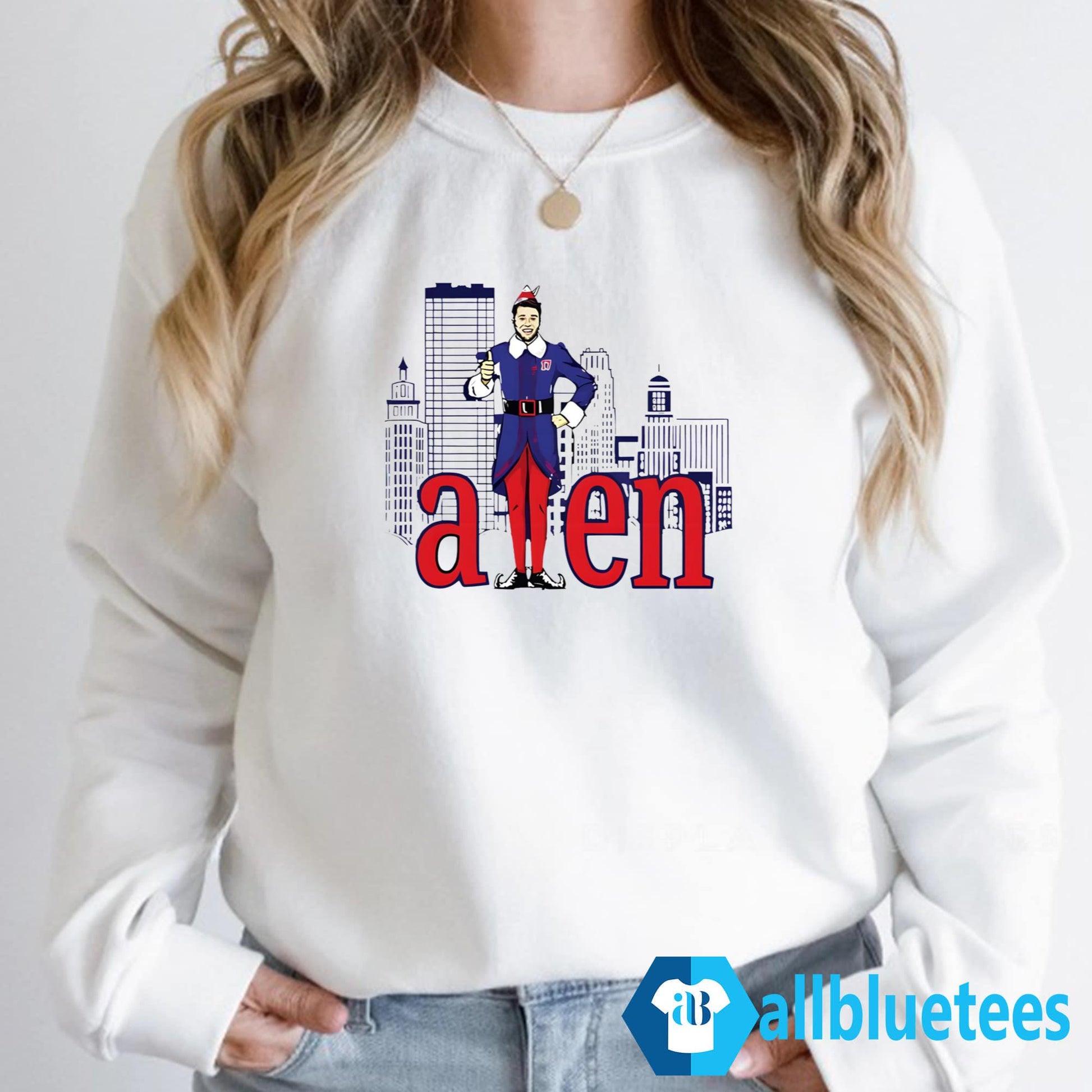 Josh Allen Elf Scoring Is My Favorite Bills Christmas Shirt