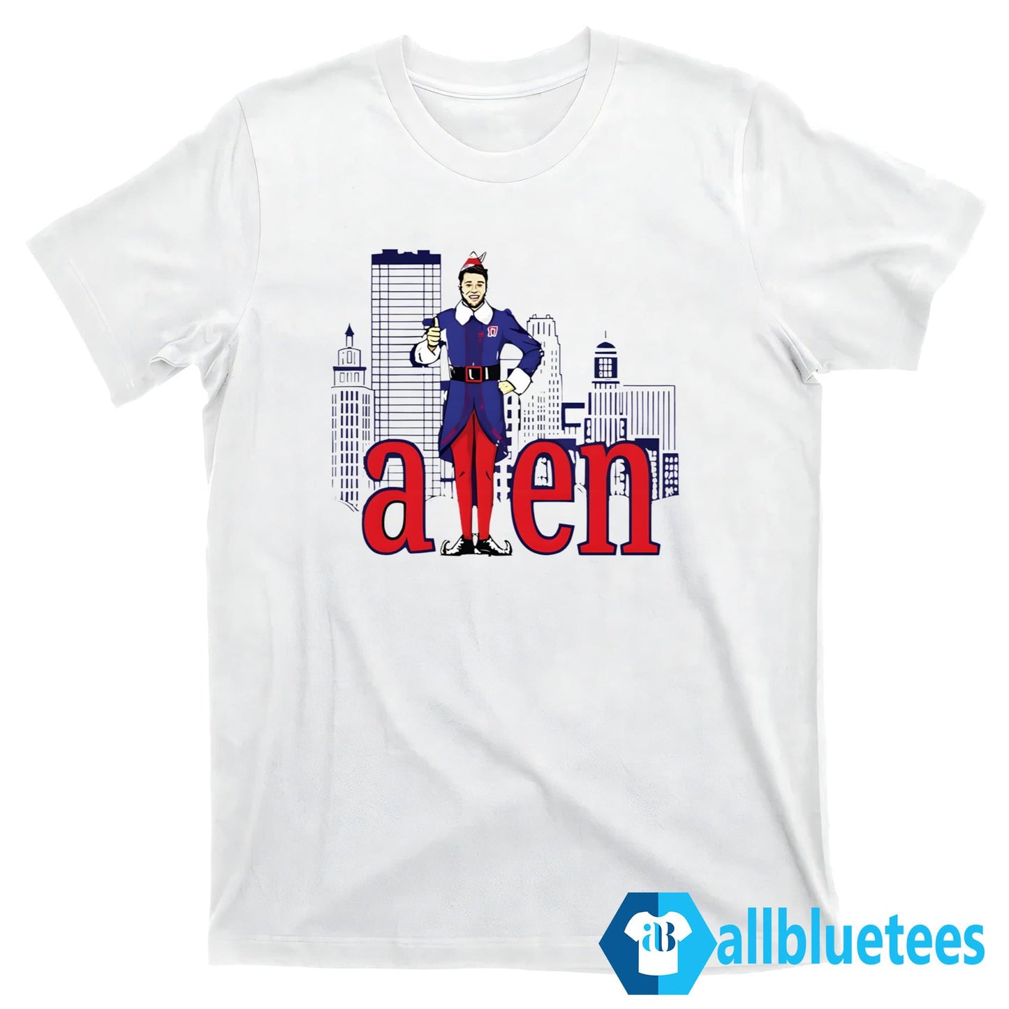 Josh Allen Elf Scoring Is My Favorite Bills Christmas Shirt