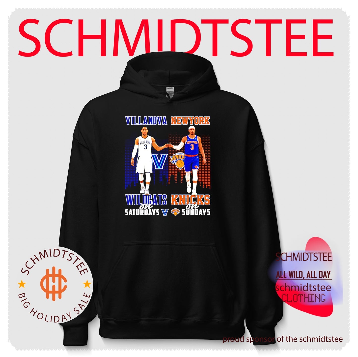Josh Hart Villanova Wildcats on Saturdays Vs New York Knicks on Sundays skyline shirt