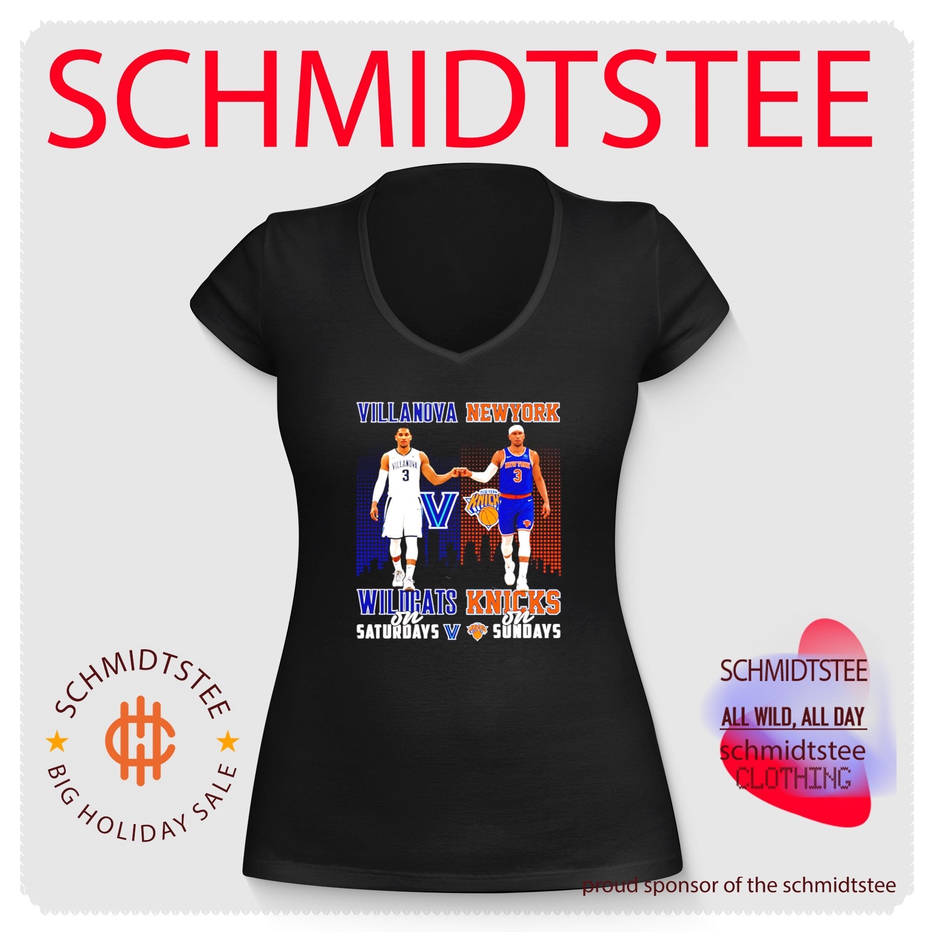 Josh Hart Villanova Wildcats on Saturdays Vs New York Knicks on Sundays skyline shirt